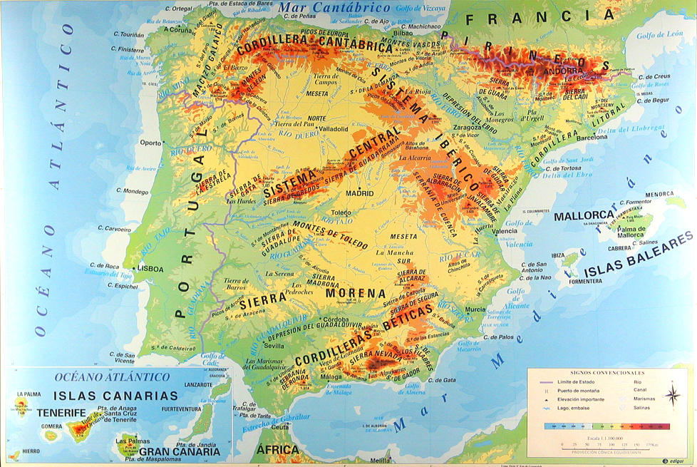 España - Mapa Geográfico